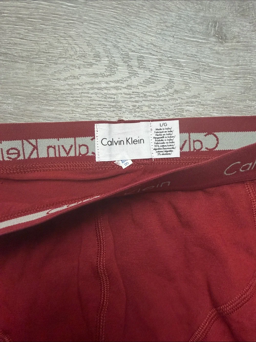Calvin Klein Red Men's Cotton Stretch Boxer Large Briefs